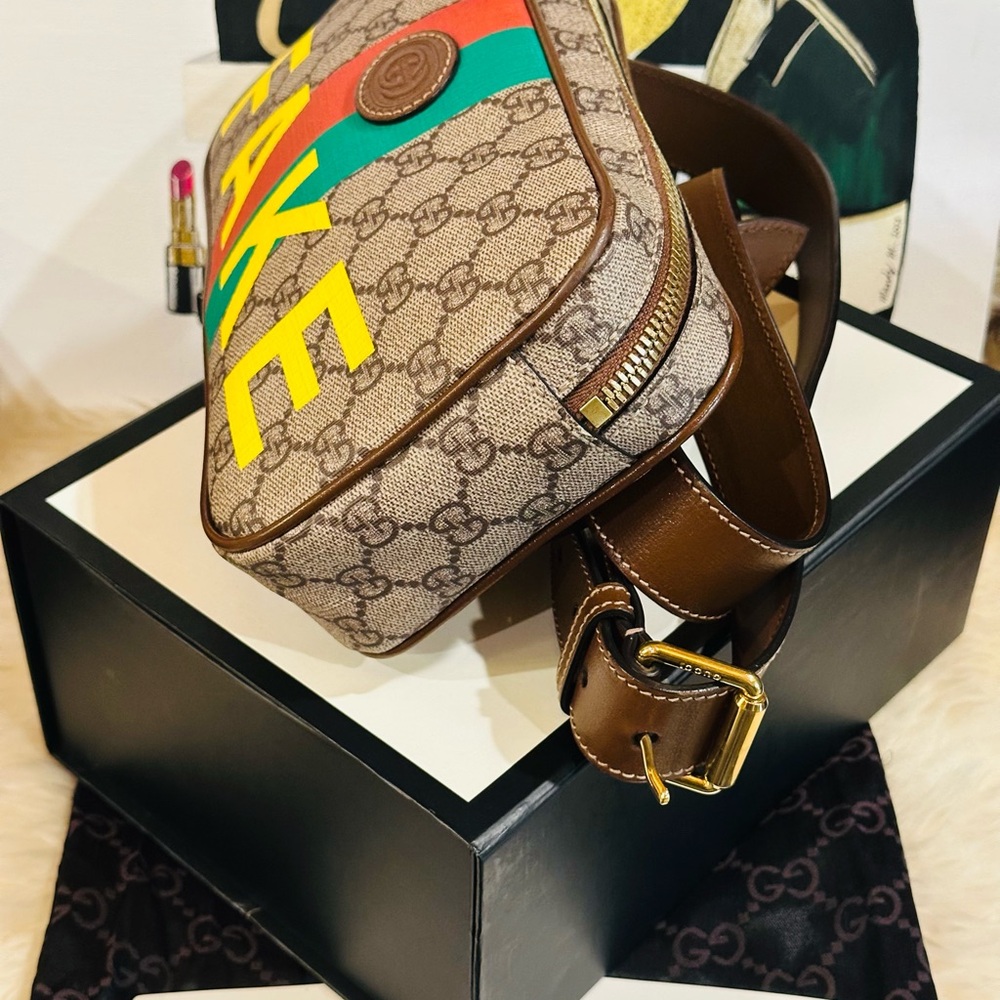 🔥RARE GUCCI GG SUPREME MONOGRAM FAKE/NOT Belt Bag Coated Canvas Full Inclusion - Picture 14 of 14